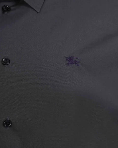 Classic Cotton Shirt in Indigo — снимка 3