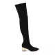 Дамски черни чизми Casadei — снимка 2