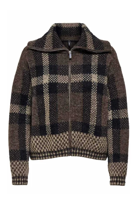 Жилетка Onlmaroon Ls Zip Collar Knt 15358211 C-N10 black