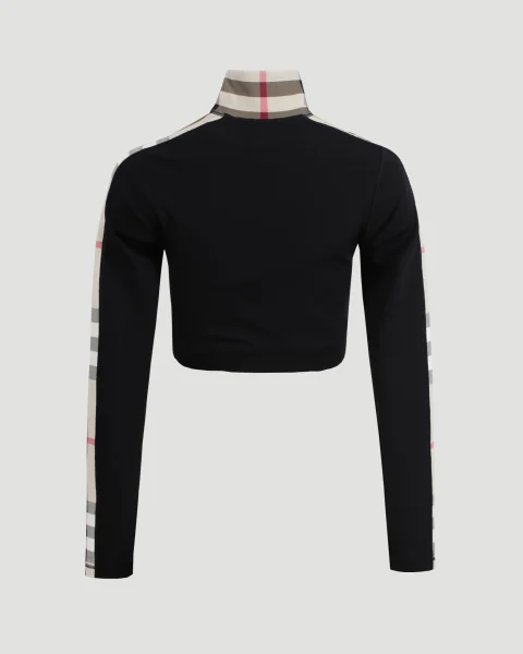 Vintage Check-Panel Cropped Top — снимка 2