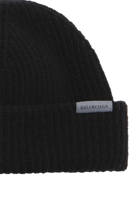 Wool Beanie in Black — снимка 3