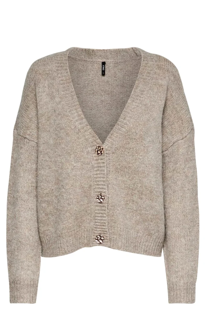 Жилетка Onlzoey L/S V-Neck 15215618 17-1321 TCX woodsmoke