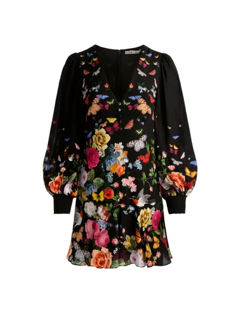 Мини рокля с флорален принт 'Irene' Alice + Olivia — снимка 6