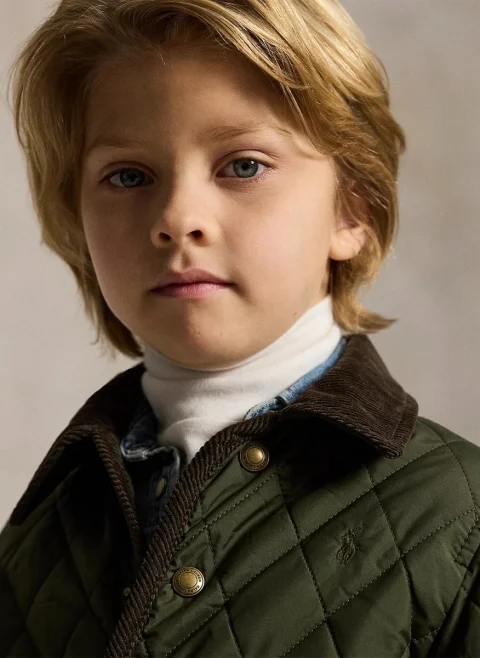 Капитонирано яке с контрастни детайли Ralph Lauren Kids 2-7 — снимка 2