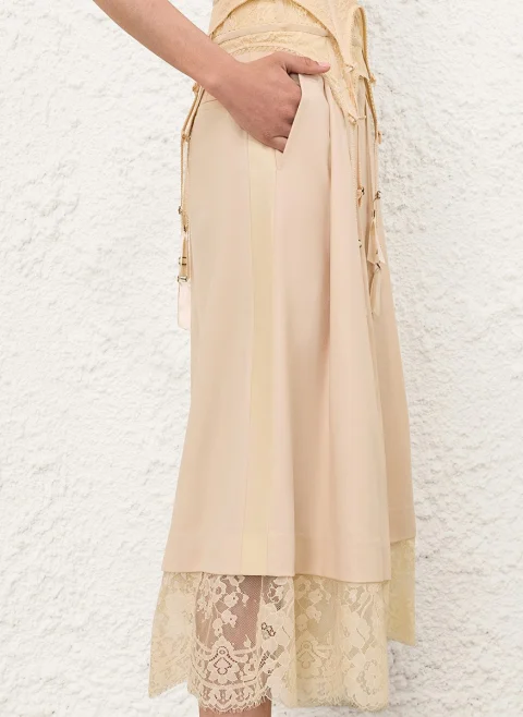 Широк панталон със скъсена дължина 'Valiant Lace Culotte' Zimmermann — снимка 4
