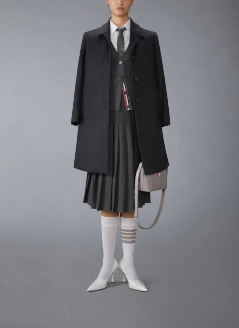 Плисирана пола с коприна Thom Browne — снимка 5