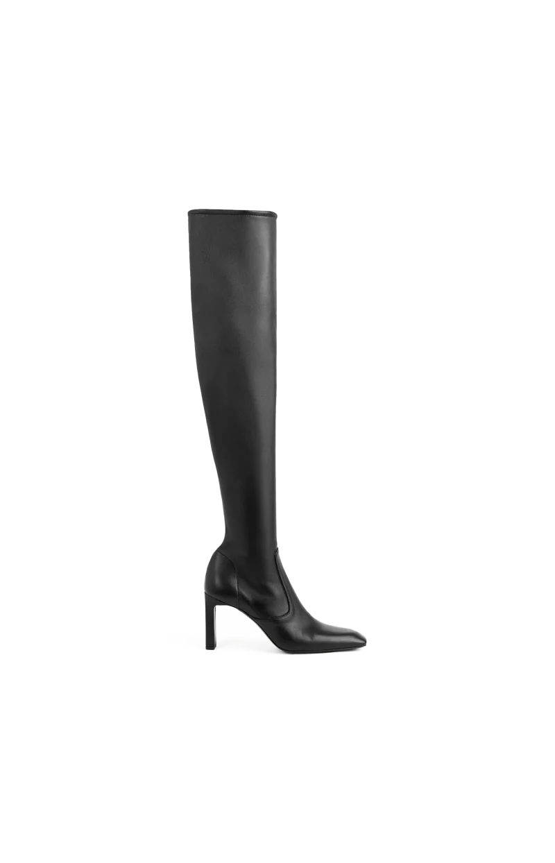 Nappa Over-the-Knee Boots in Black