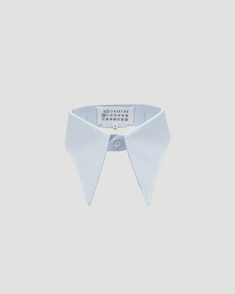 Cotton Poplin Collar in Blue