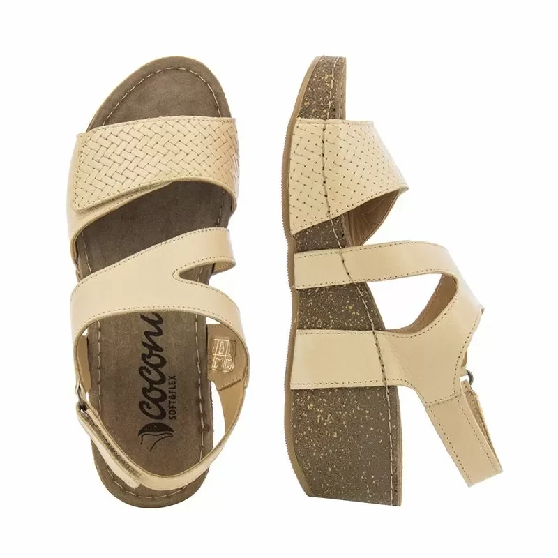 Дамски Сандали На Платформа COCONUT – 184.204 BEIGE — снимка 5