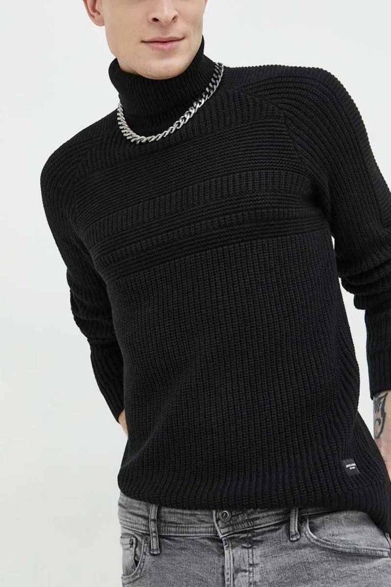 Плетени Jjpower Knit Roll Neck 12218851 C-N10 Black — снимка 2
