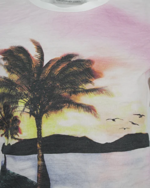 Lost Souvenir-Print Crushed Cotton T-Shirt — снимка 4