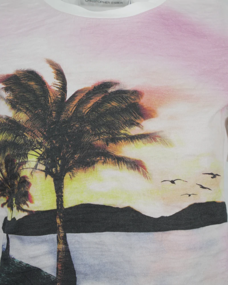 Lost Souvenir-Print Crushed Cotton T-Shirt — снимка 4