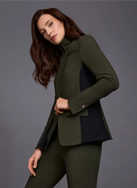 Блейзър с контрастни кантове Marc Cain Collections — снимка 8