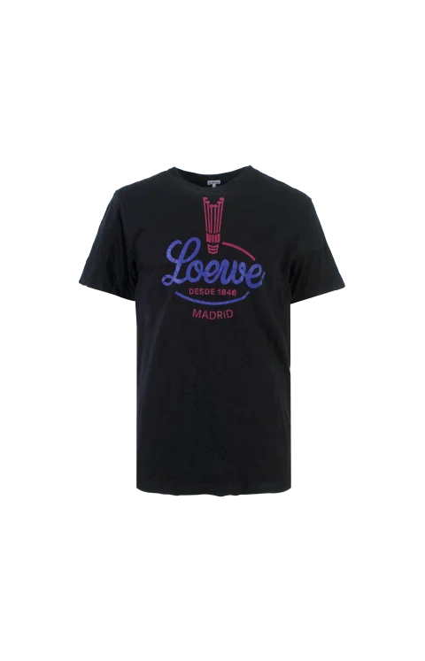 T-Shirt in Cotton Blend in Black