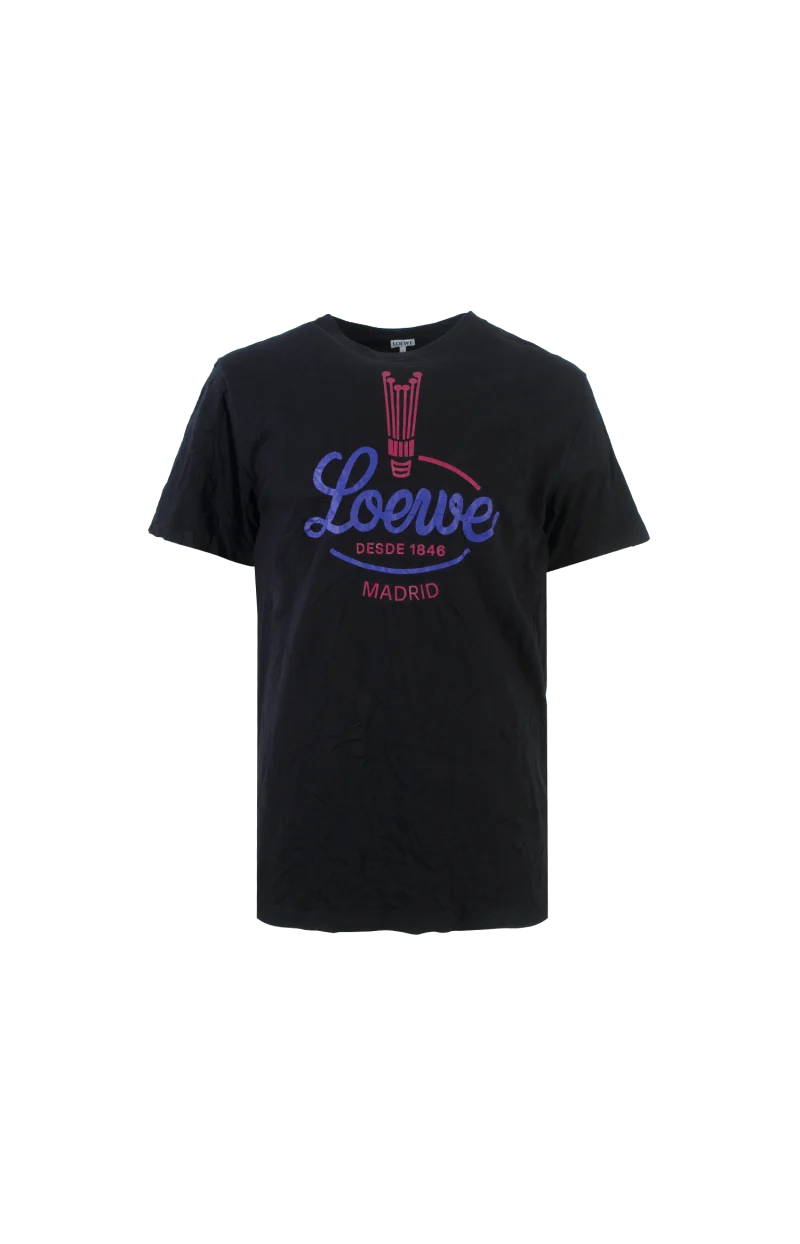 T-Shirt in Cotton Blend in Black