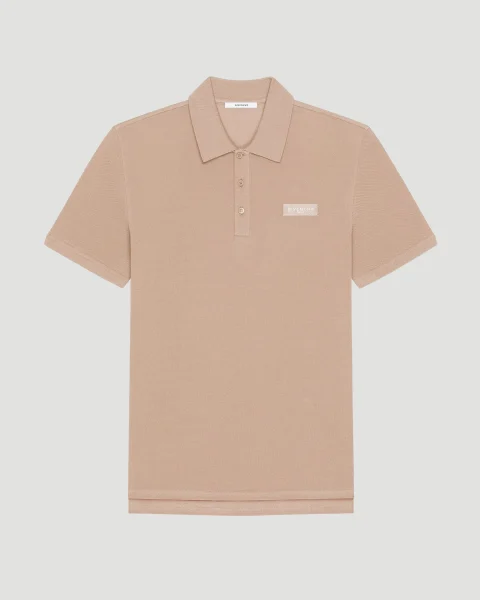Polo in Beige Cotton with Givenchy Paris Gros Grain