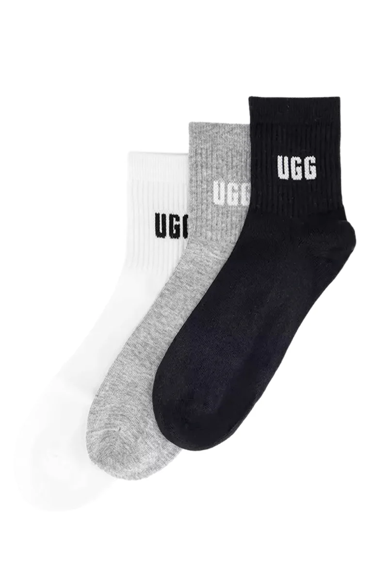 Чорапи (Pack of 3) Quinlin Logo Quarter 1181412 000M nimbus/grey heather/black