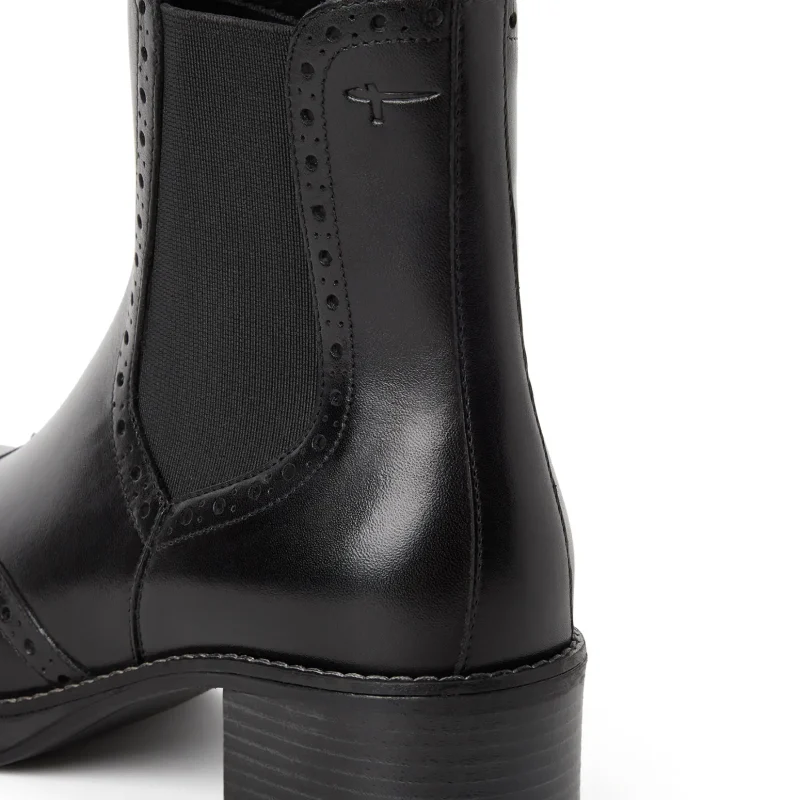 Дамски Боти На Ток TAMARIS – 1-25015-47-003 BLACK LEATHER — снимка 4