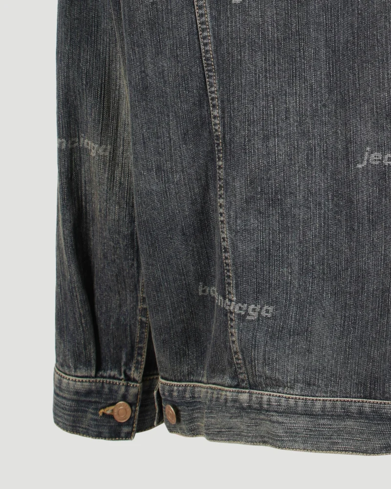 Logo Detailed Button-Up Denim Jacket — снимка 4