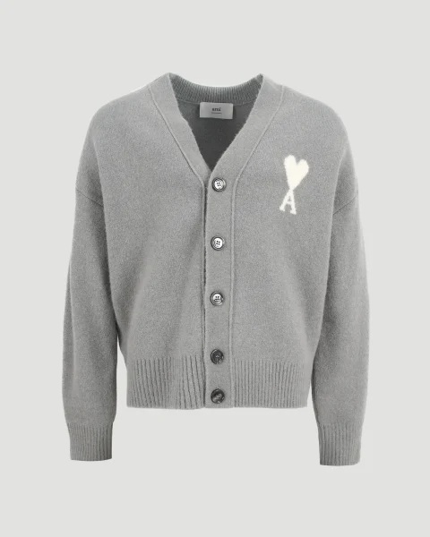 Alpaca Ami de Coeur Cardigan in Grey