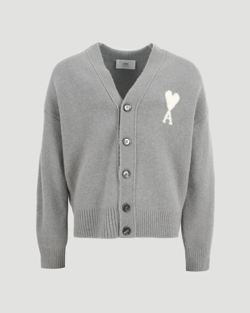 Alpaca Ami de Coeur Cardigan in Grey