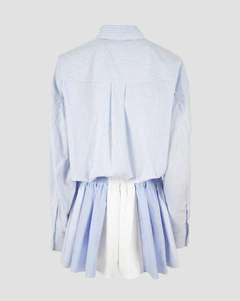 Light Blue Striped Jumpsuit — снимка 2