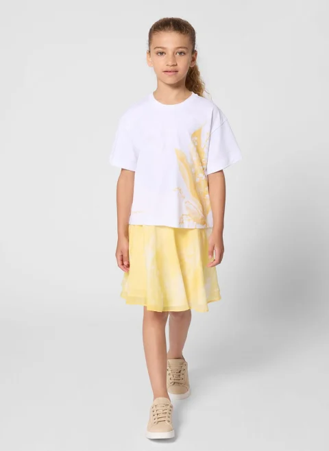 Тишърт с флорален принт Givenchy Kids