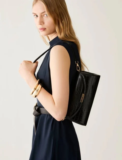 Клъч 'Crocodile-effect' Pennyblack Pbaavocado — снимка 15