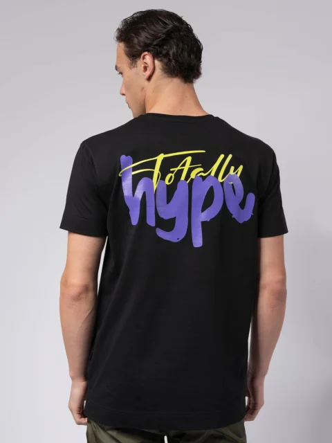 Черна тениска TOTALLY x hype — снимка 8