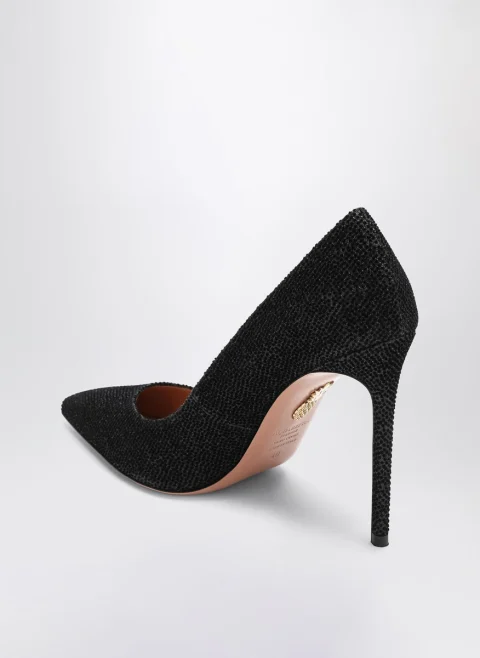 Обувки на ток с декоративни кристали Aquazzura — снимка 2