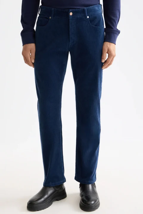 Панталон The Zee Straight Jeans In Coloured Corduroy 180904 410 insignia blue — снимка 2