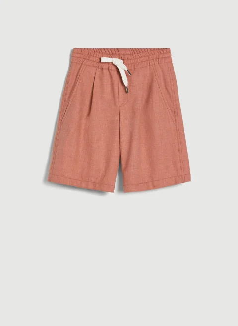 Къс панталон с вълна Brunello Cucinelli Kids 12