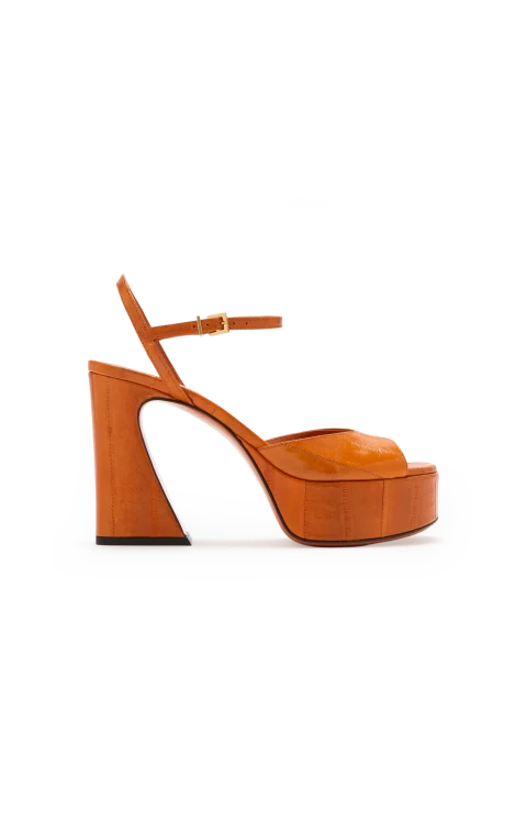 Arco Hagfish High-Heeled Sandals in Orange