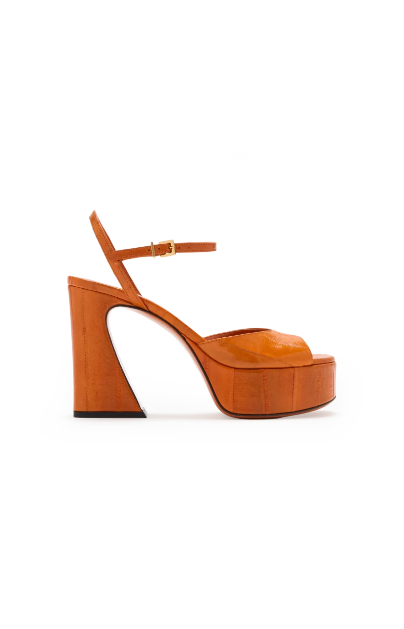 Arco Hagfish High-Heeled Sandals in Orange