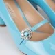 Дамски сини обувки лак Casadei — снимка 6