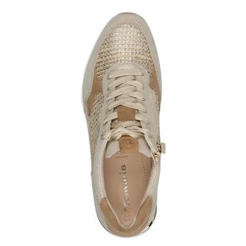 Дамски Сникърс TAMARIS – 1-23748-46-454 IVORY STRUCT. — снимка 5