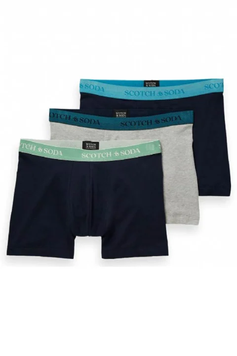 Бельо (Pack of 3) Men Base Herringbone Boxer 3P 701222705 SCU007.3 petrol/navy/grey
