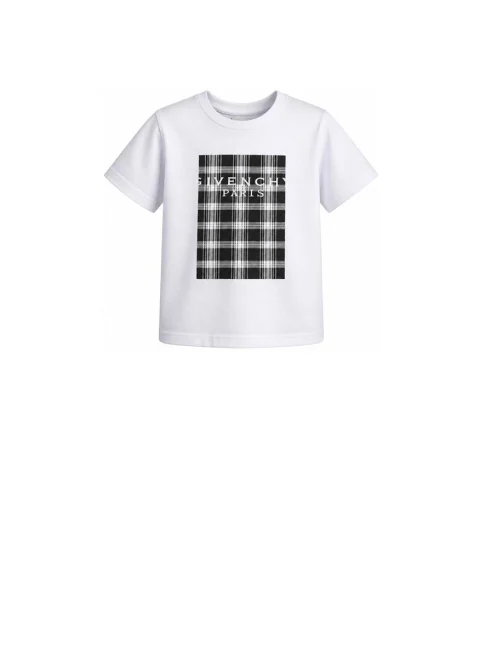 Тишърт с 'check' мотив Givenchy Kids — снимка 2