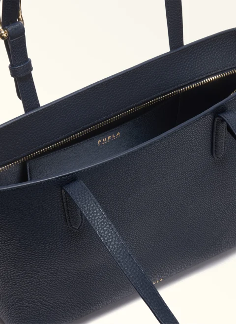Кожена 'Tote' чанта Furla Ava Ink Blue — снимка 3