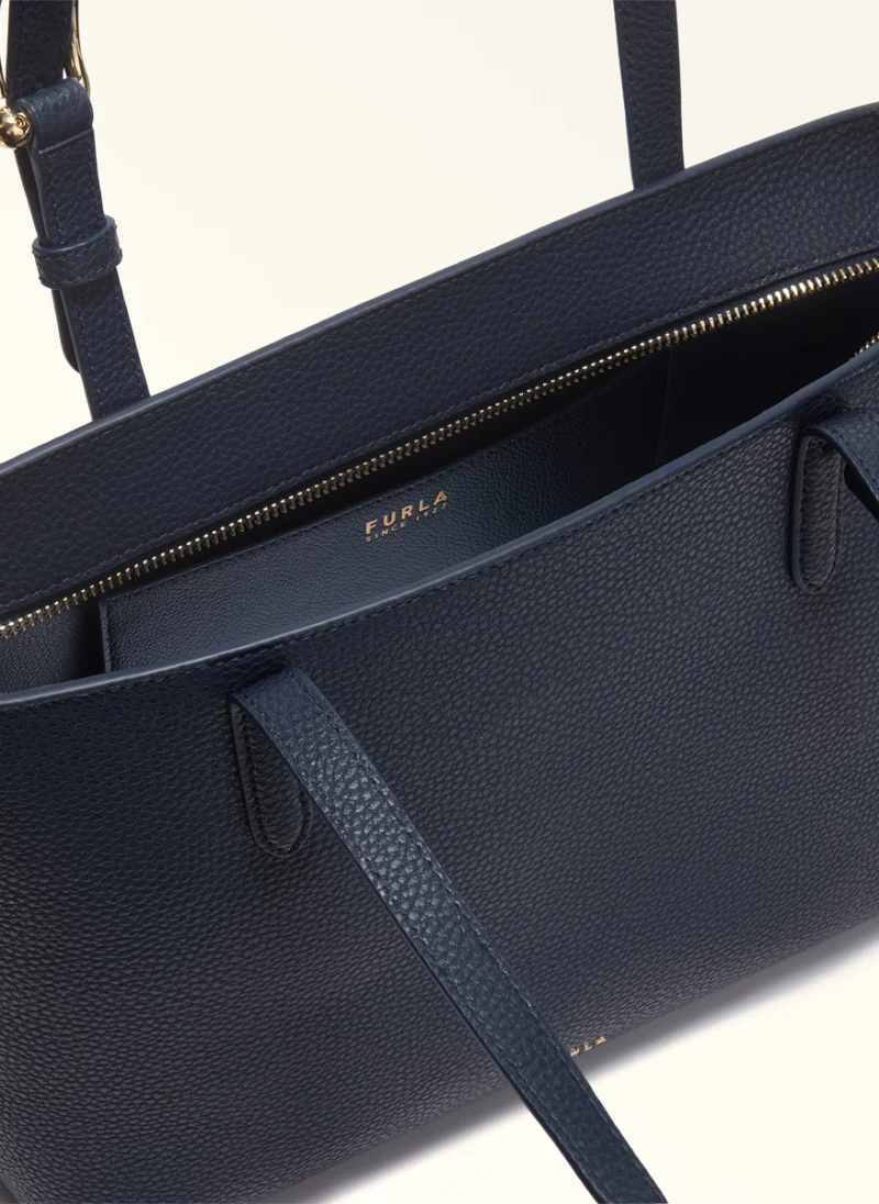 Кожена 'Tote' чанта Furla Ava Ink Blue — снимка 3