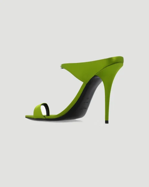 Dive Heeled Mules in Green — снимка 2