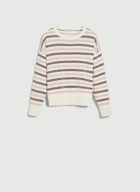 Раиран пуловер от фина вълна и кашмир Brunello Cucinelli Kids 4-6
