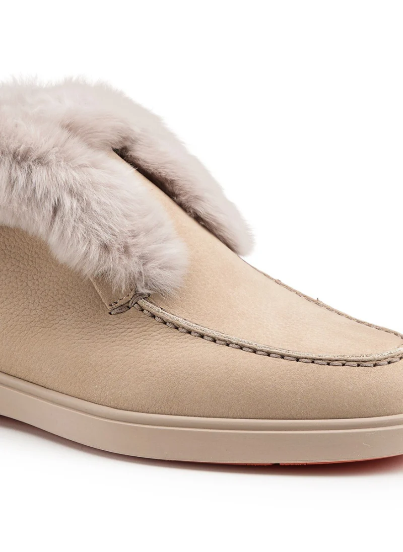 Боти от набук с мека подплата Santoni — снимка 5