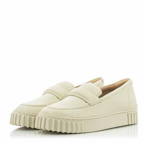 Дамски мокасини CLARKS – 26176434 MAYHILL COVE CREAM LEATHER — снимка 2