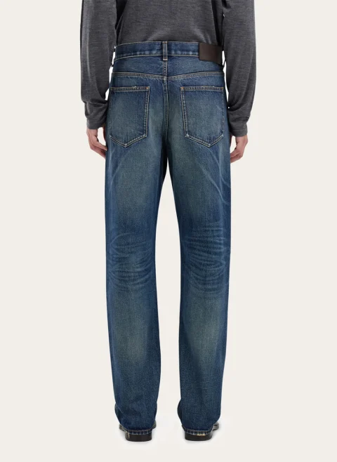 Деним 'Straight leg' Ferragamo — снимка 3