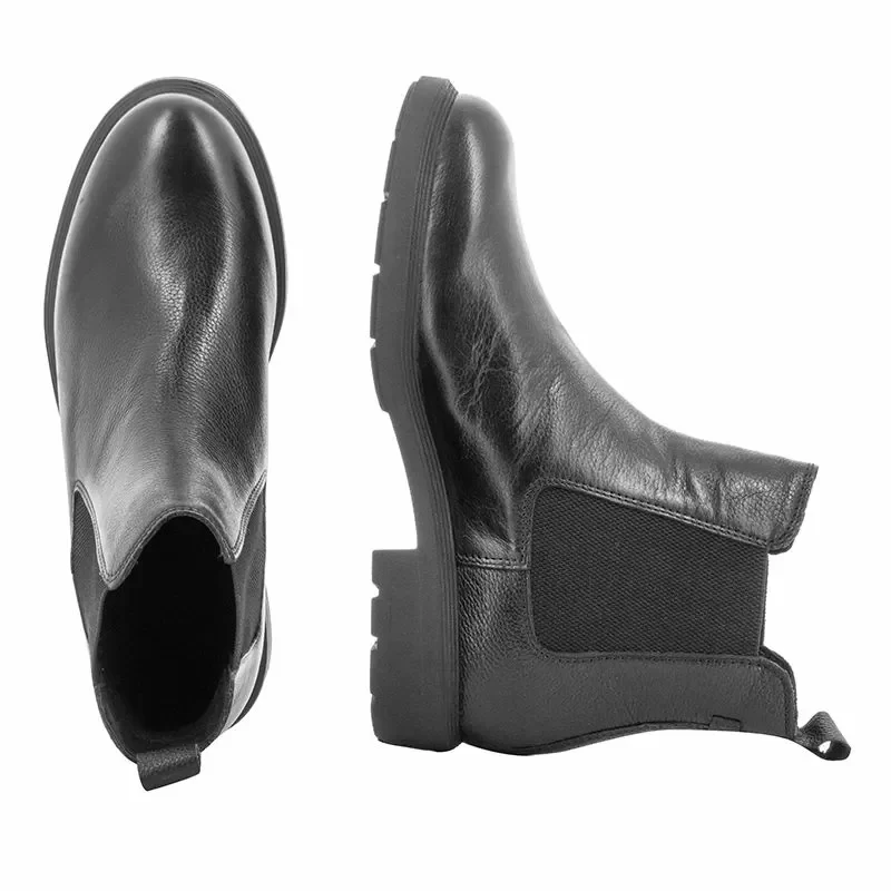 Дамски Равни Боти TAMARIS – 1-25482-41 003 BLACK LEATHER — снимка 5