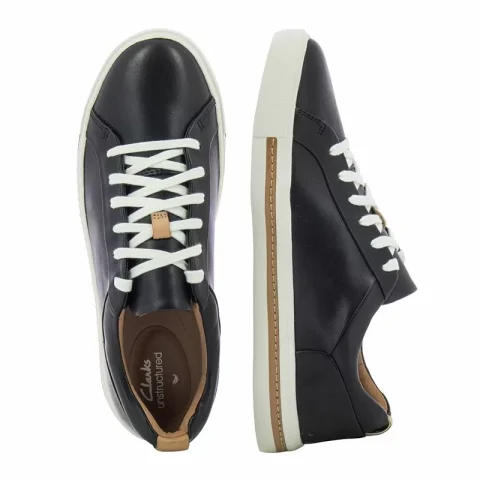 Дамски Сникърс CLARKS – 26141642 UN MAUI LACE BLACK LEATHER — снимка 4