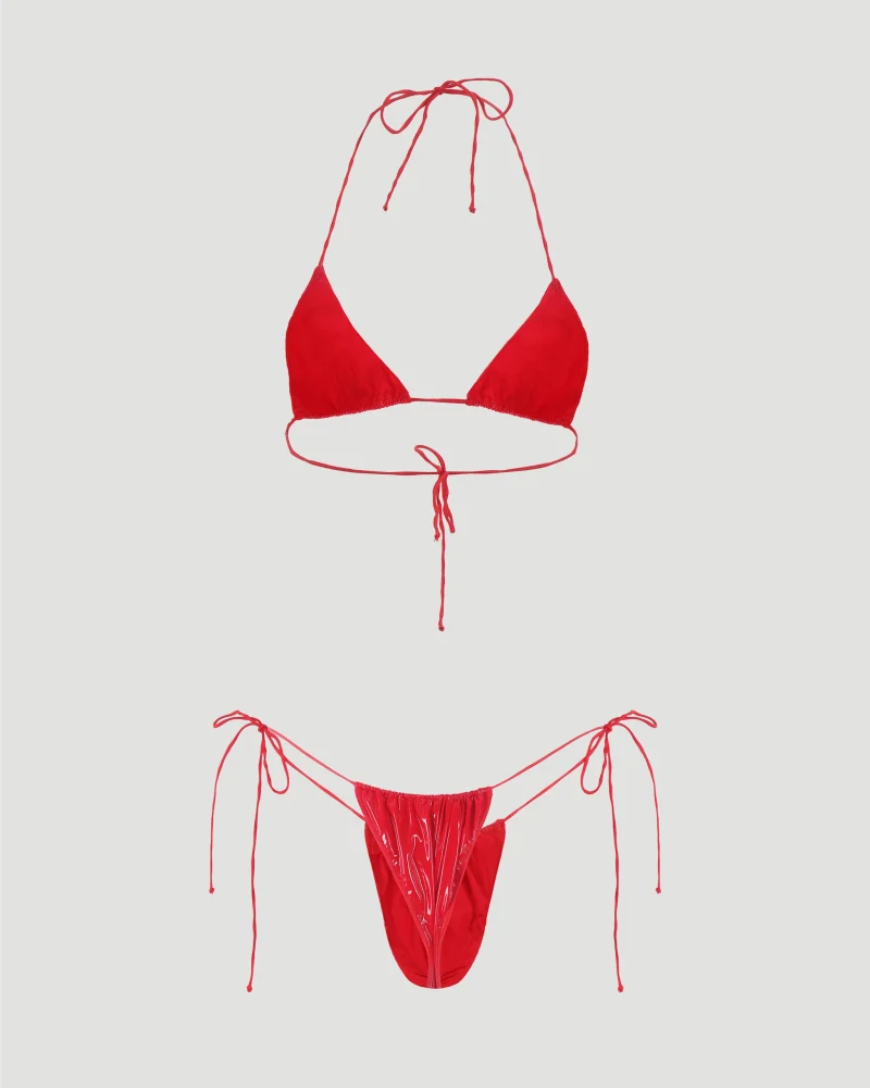 Latex Microkini in Red — снимка 2