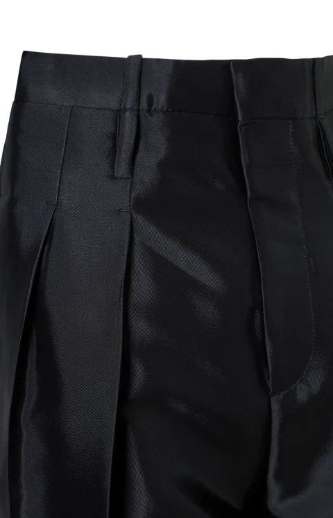 Washed Cotton and Viscose Twill Pants — снимка 2