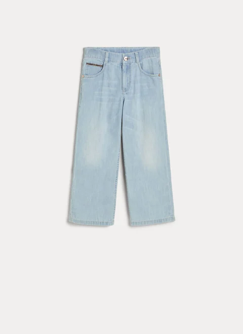 Деним с монили Brunello Cucinelli Kids 8-10 — снимка 5